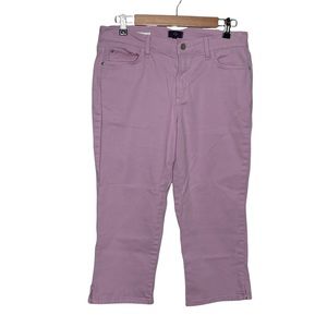 NYDJ Ariel crop pastel pink purple lift tuck technology crop jeans